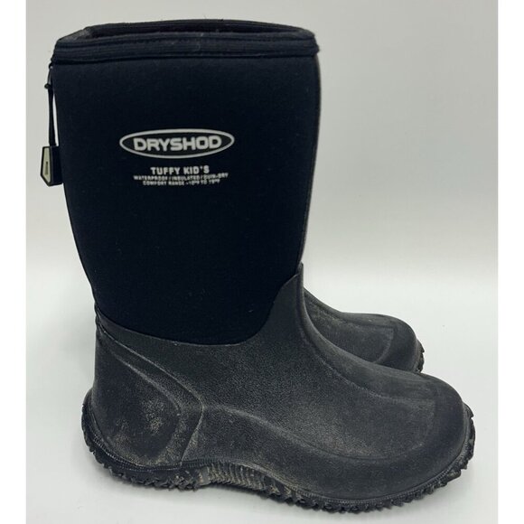 Dryshod Tuffy Boots: Kids Size 1 Black Waterproof Insulated 10-75 Degree Comfort - Picture 1 of 10